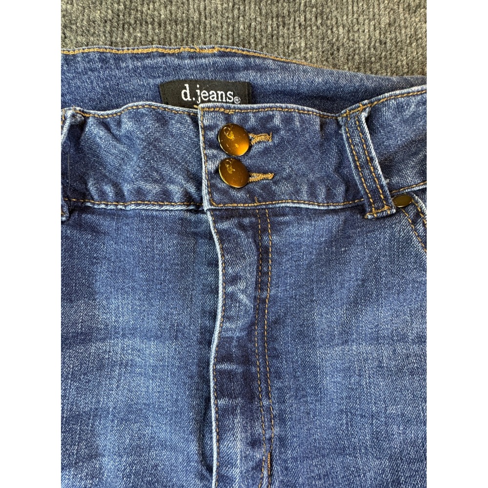 d.jeans Womens Size 14 Skinny Jeans Medium Wash Blue Stretch Repreve Mid Rise - Picture 2 of 8
